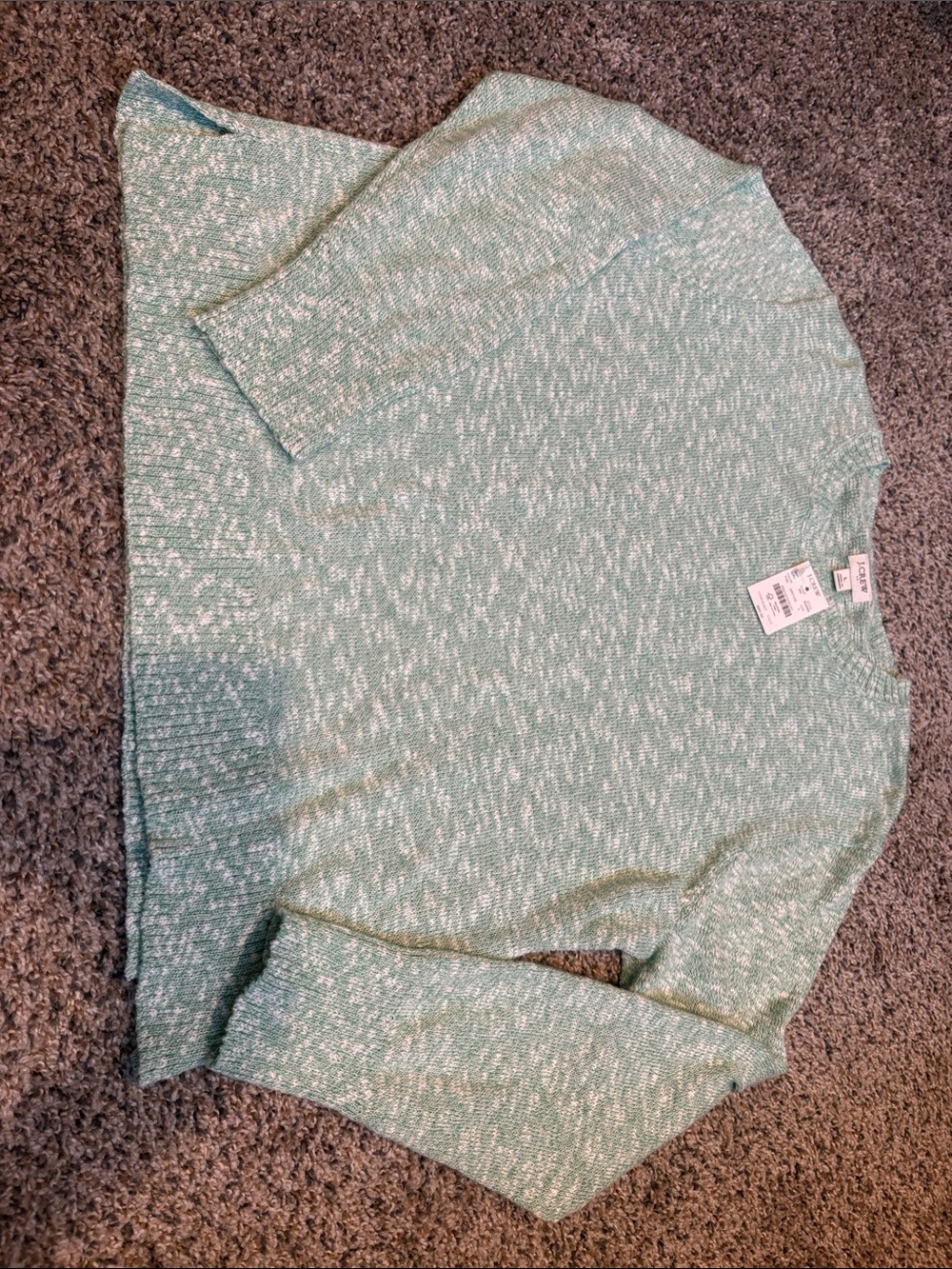 J. Crew Women's Mint Green Crew Neck Beach Sweater